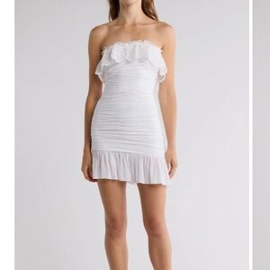 Ramy Brook Milena Ruched Strapless Minidress-New with Tags